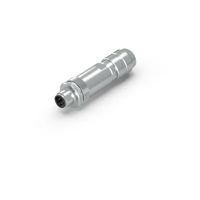 M12 plug field assembly, IP67, shielded