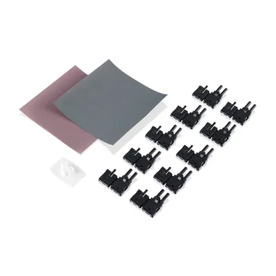 Connector set for direct connector assembly for POF cables