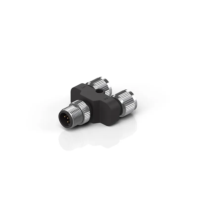 M12 Y splitter, IP67, standard pin-assignment