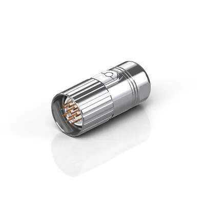 Sensor-Connector, M23, straight with coupling nut