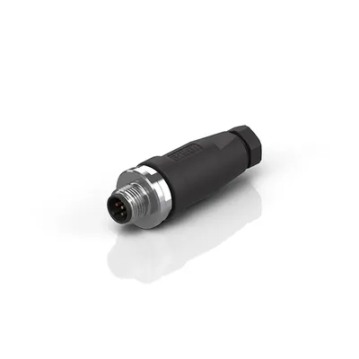 M12 plug field assembly, sensor and power, IP65/67