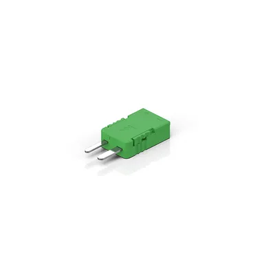 Miniature thermocouple connector, green, Thermocouple: NiCr-Ni, type K according to DIN EN 60584, Variant: Quick Wire