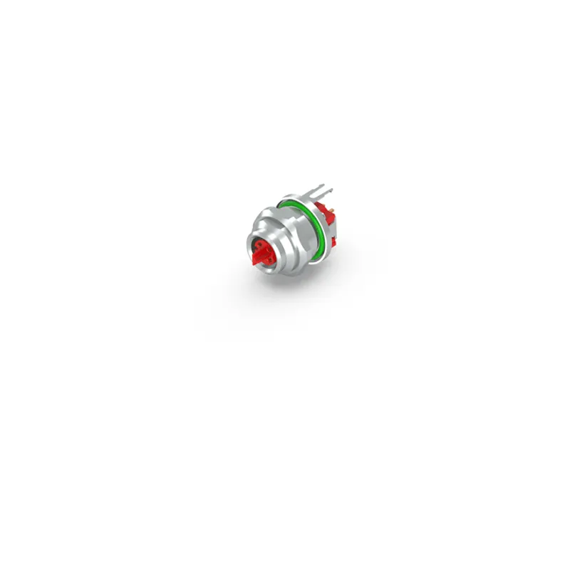 Flange rear assembly, EtherCAT P, print contact, 6.0 mm, with counter nut, 2-pieces: separate contact carrier and housing, shielded