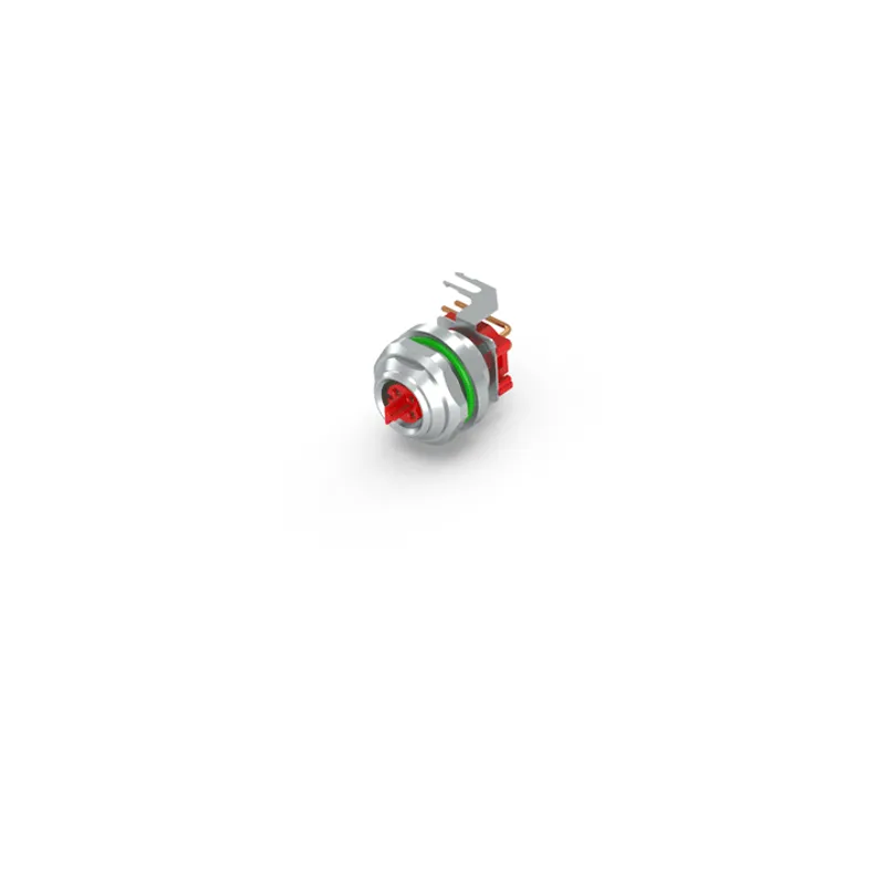 Flange rear assembly, EtherCAT P, print contact, 12.2 mm, with counter nut, 2-pieces: separate contact carrier and housing, shielded