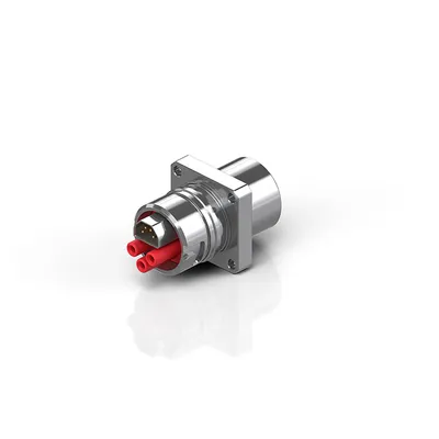 EtherCAT connector, B17, field wireable, straight, female+male, 2+PE+4-pin, EtherCAT-coded, IP65/67