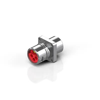 EtherCAT connector, B17, field wireable, straight, male+female, 2+PE+4-pin, EtherCAT-coded, IP65/67