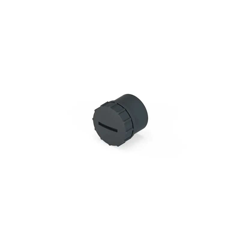 B17 protection cap, socket/flange, plastic, black, IP67