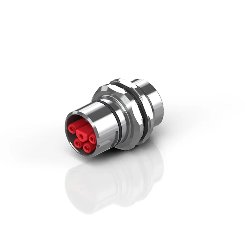Flange, field assembly, EtherCAT P, IP65/67, shielded