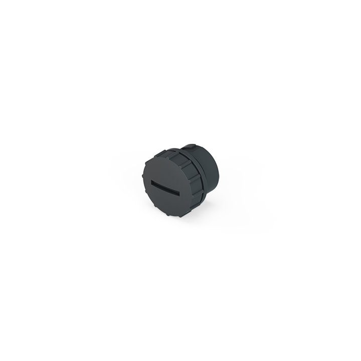 B23 protection cap, plug, plastic, black, IP67