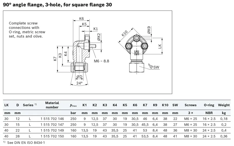 THREADED FASTENER WP-3-LK40-22L-MS-W3-K 6100140106 160BAR