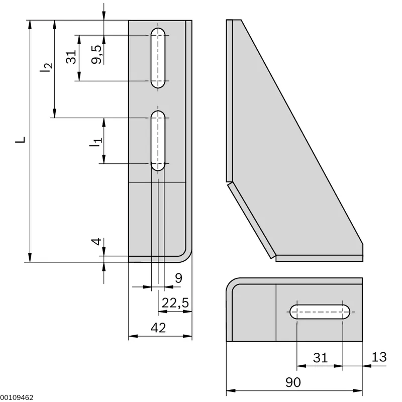 FOUNDATION BRACKET 160X90X42X4 — photo 2 of 4