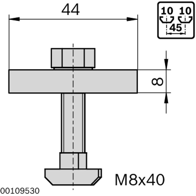 FASTENING PARTS KIT QV, 10 8X40 — photo 2 of 4