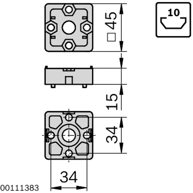 END CONNECTOR 45X45 — photo 2 of 4