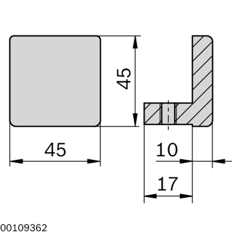 END PIECE 45X45X27 — photo 2 of 2