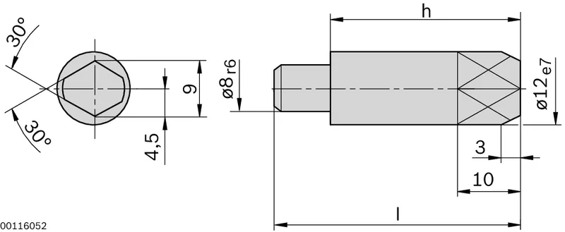 CENTERING PEG D12X39 ABGEFL. — photo 2 of 2