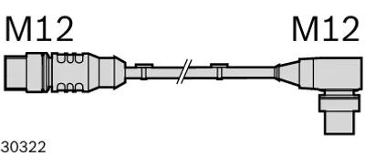 CONNECTING CABLE ID15 AS-I M12G/M12W