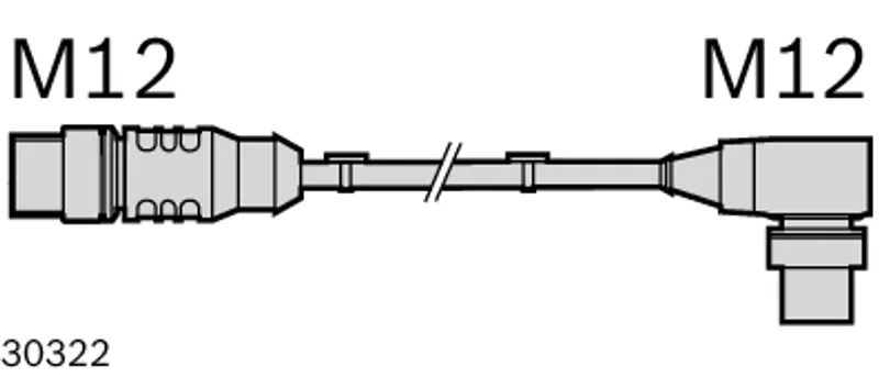 CONNECTING CABLE ID15 AS-I M12G/M12W