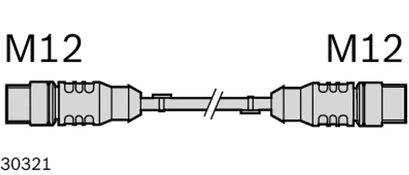 CONNECTING CABLE ID15 AS-I M12G/M12G
