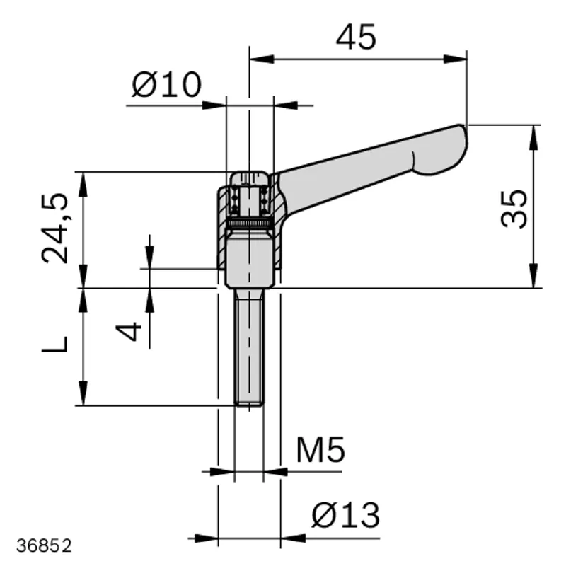CLAMPING LEVER GELENK 45/60 — photo 2 of 4
