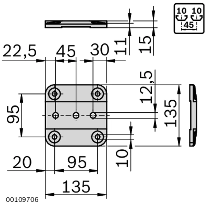 BASE PLATE 15X135X135 — photo 2 of 3