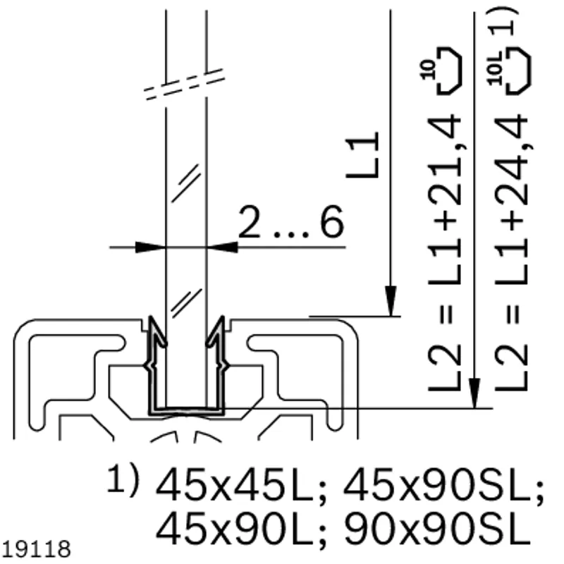 SLOT PROFILE N10 L=2000 — photo 2 of 2