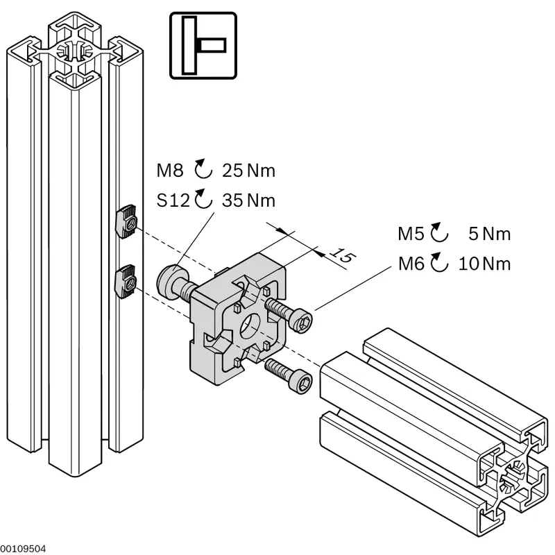 T-CONNECTOR 45X45 — photo 3 of 3