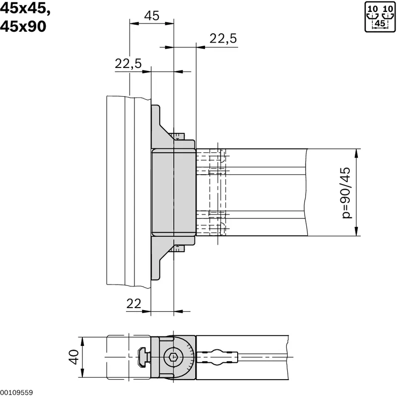 SWIVEL BEARING 45X90 — photo 3 of 4