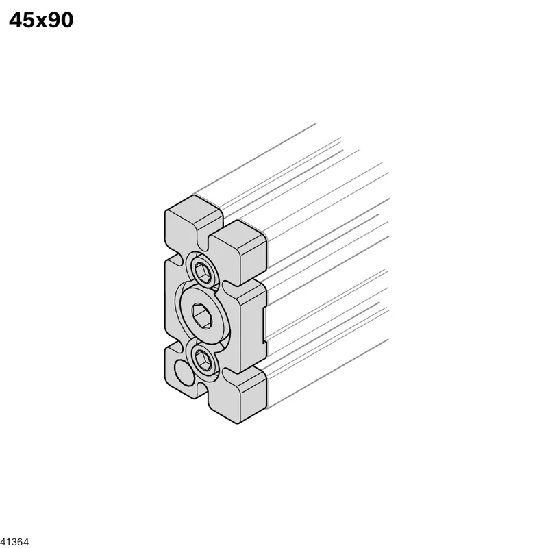 FLANGED PLATE 45X90(3-KAMMER) — photo 3 of 7
