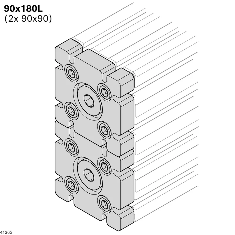FLANGED PLATE 90X90(5-KAMMER) — photo 3 of 7