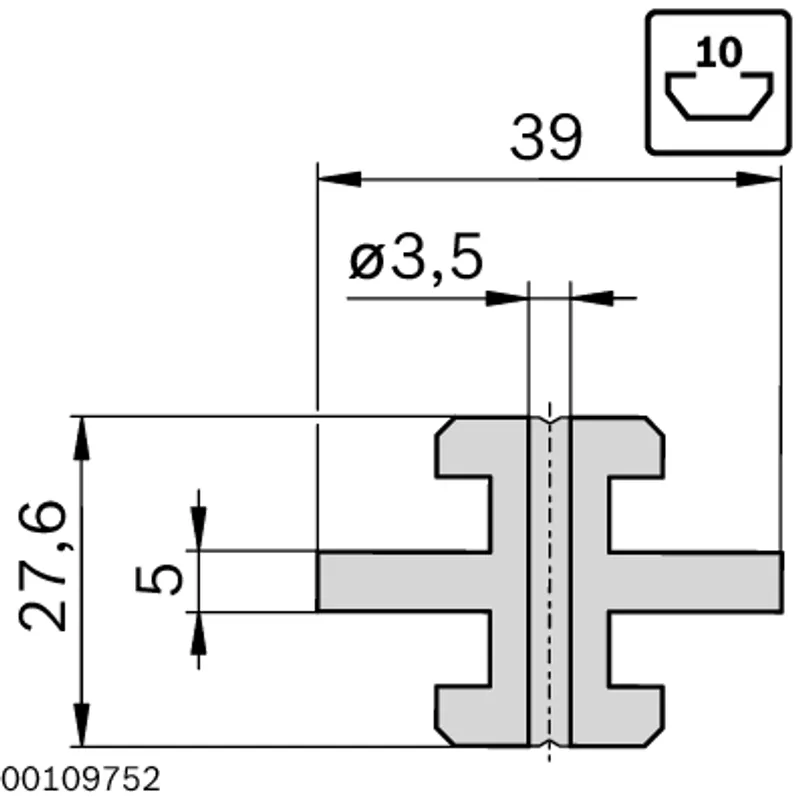 SLIDING ELEMENT 10/10N MITTIG — photo 3 of 5