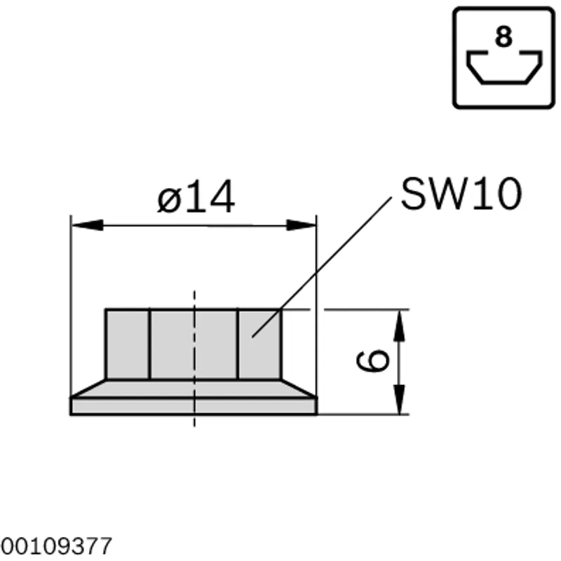 COLLAR NUT M6 — photo 2 of 3