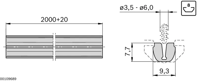 SCREW BAR N8 L=2000 — photo 2 of 2