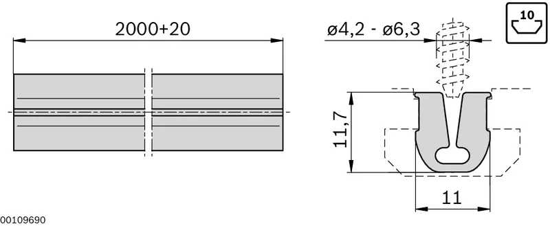 SCREW BAR N10 L=2000 — photo 2 of 2