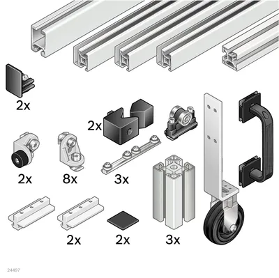 ASSEMBLY KIT SCHIEBETUER 2000