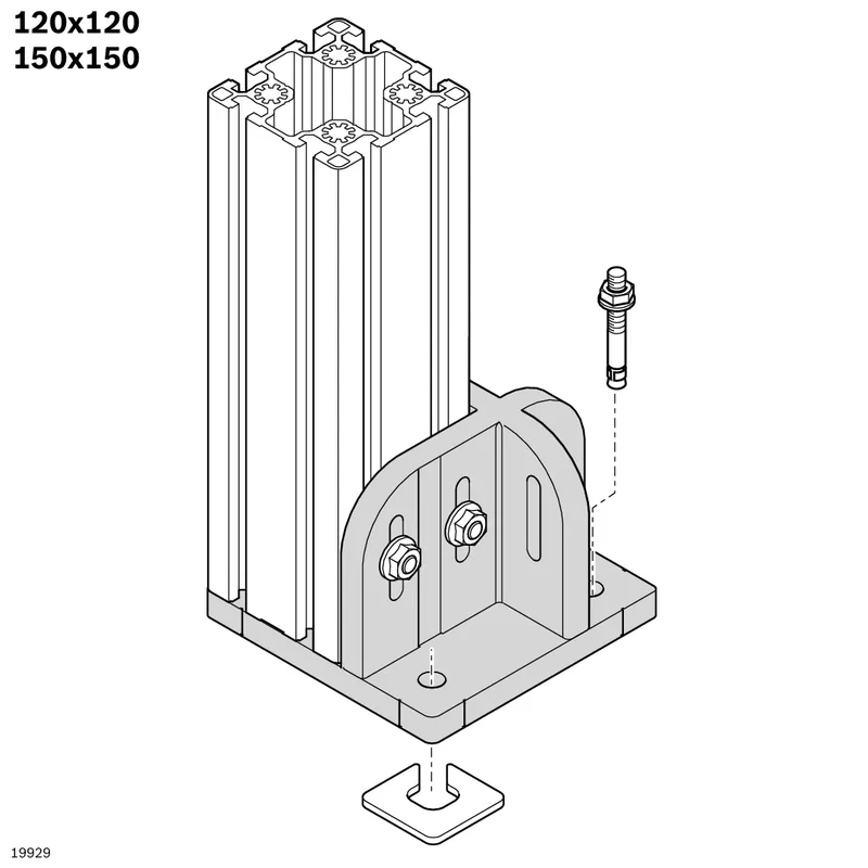 BASE PLATE 150X150X120 — photo 3 of 3