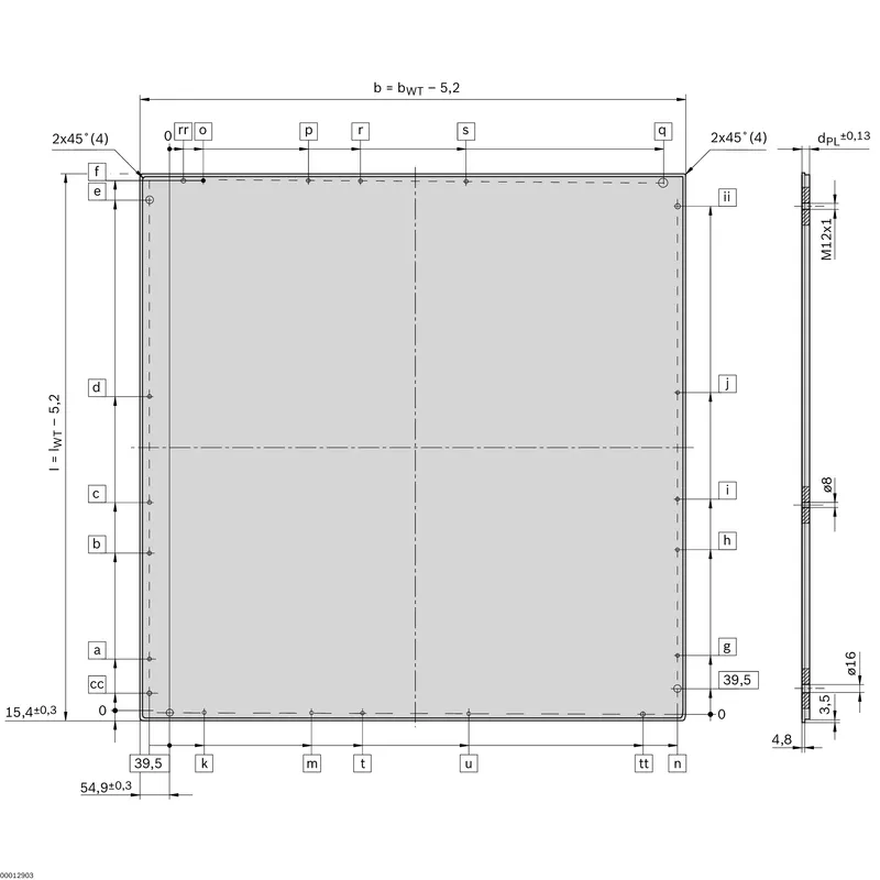 CARRYING PLATE 320X320X8 ALU — photo 2 of 2