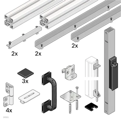 ASSEMBLY KIT DOPPELTUER 2000