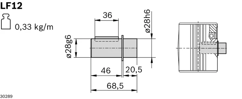 PLUG-IN SHAFT LF 12S/C KF 110R — photo 2 of 2