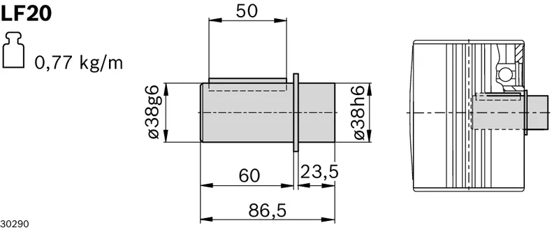 PLUG-IN SHAFT LF 20S/C KF 140R — photo 2 of 2