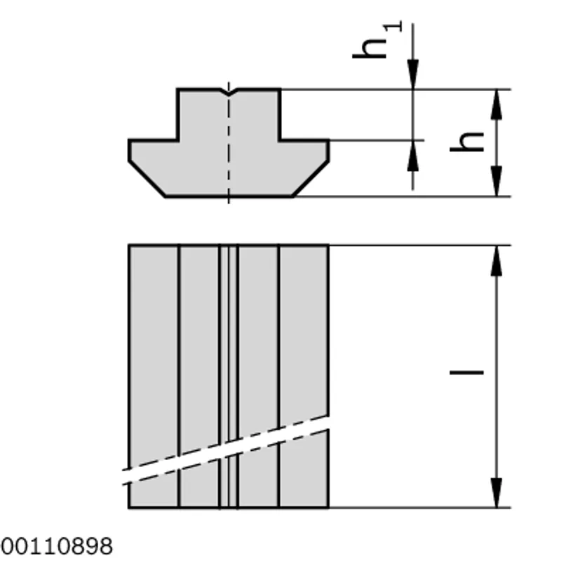 T-SLOT BAR N10 NS L=1000 — photo 2 of 2
