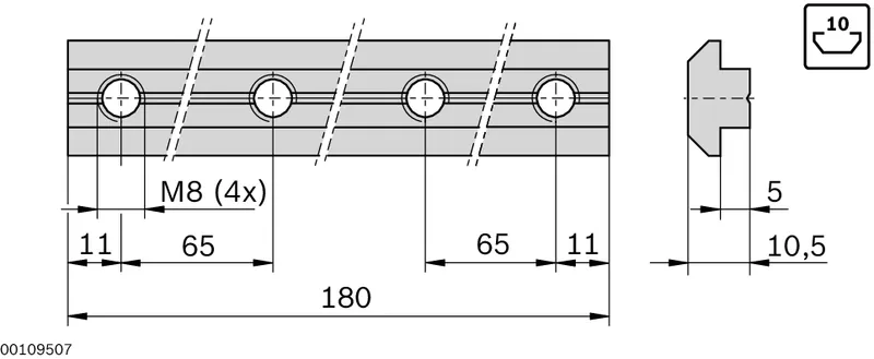 CONNECTION LINK PV10/40 L=180-M8 — photo 3 of 4