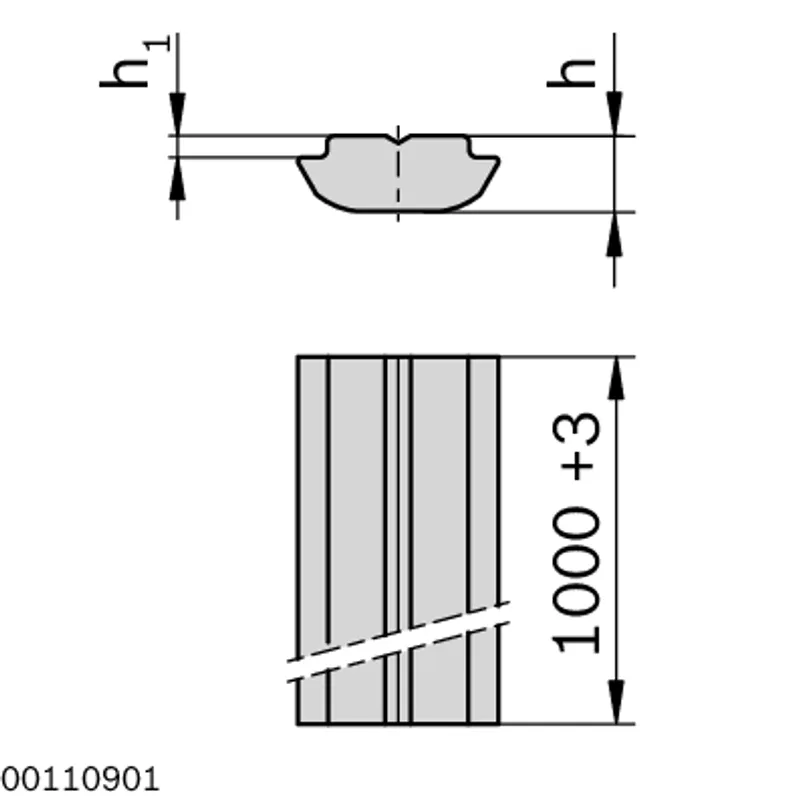 T-SLOT STONE N10 L=1000 ES — photo 2 of 3