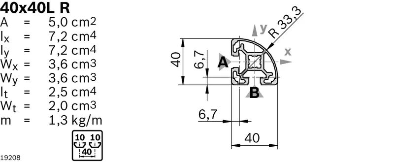 STRUT PROFILE 40X40LR L=6170 — photo 3 of 3