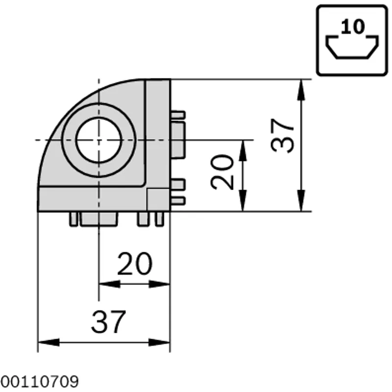 CORNER BRACKET R40X40 SET — photo 2 of 2