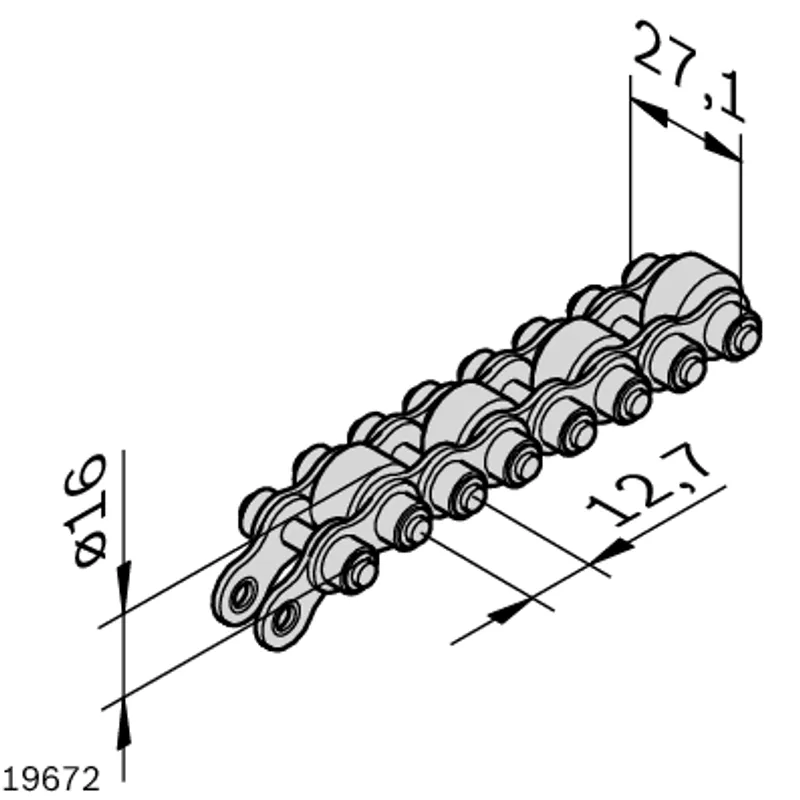 ACCUMULATION ROLLER CHAIN 1/2X5/16ST ESD 12M — photo 3 of 3