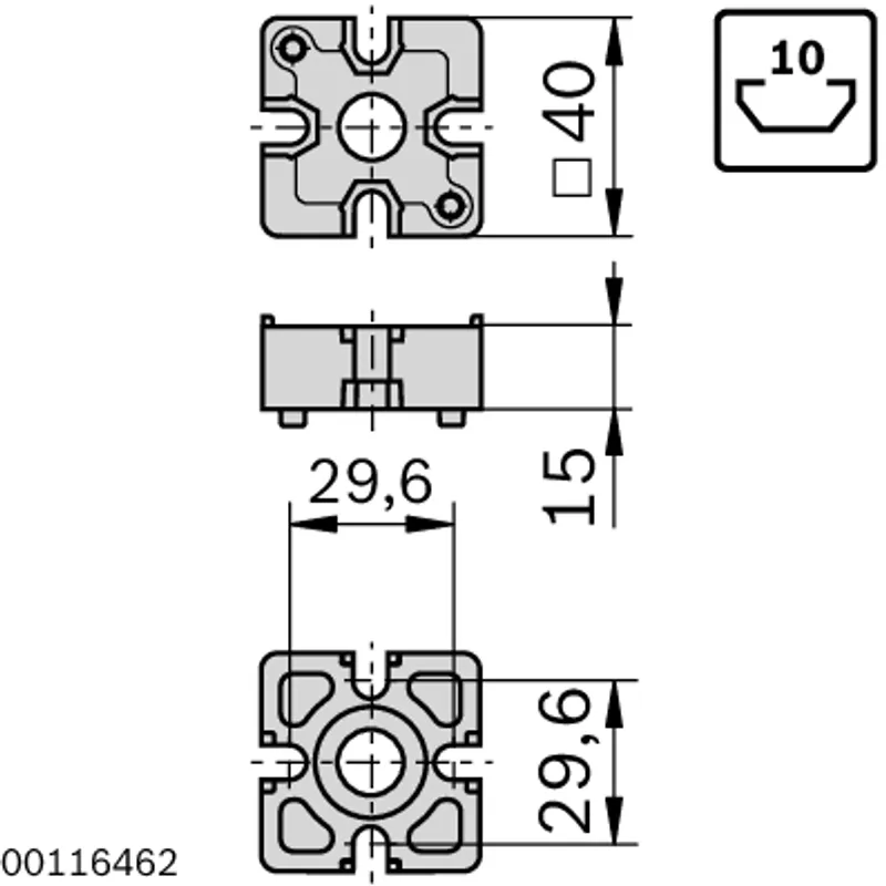 END CONNECTOR 40X40 — photo 2 of 4