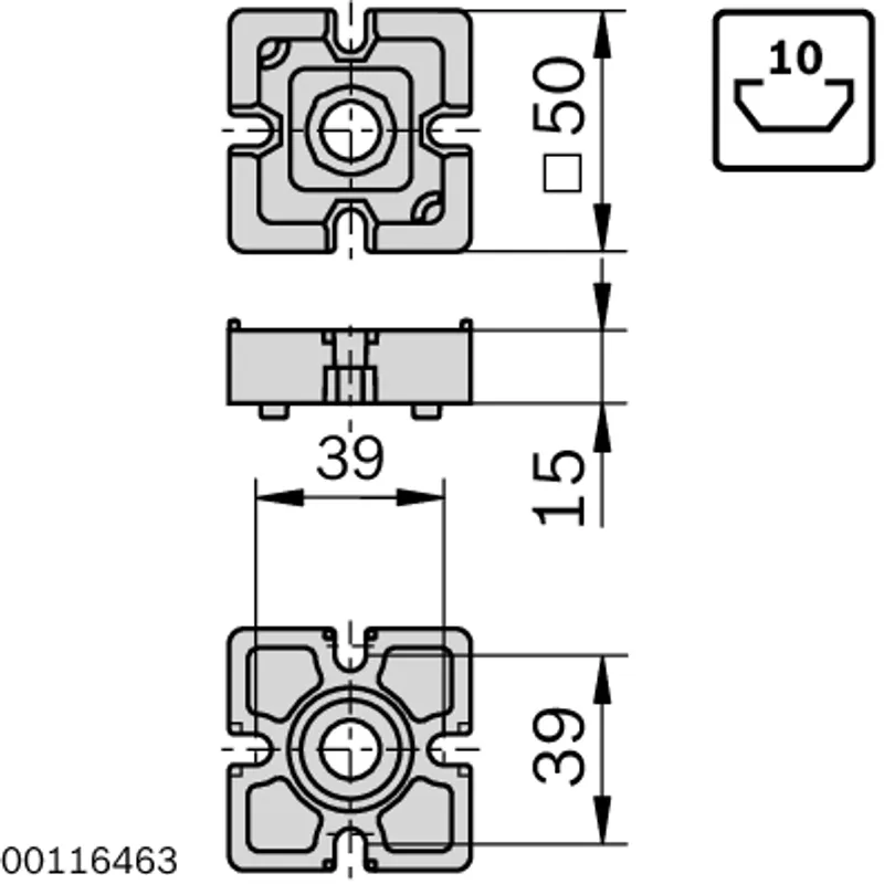 END CONNECTOR 50X50 — photo 2 of 4