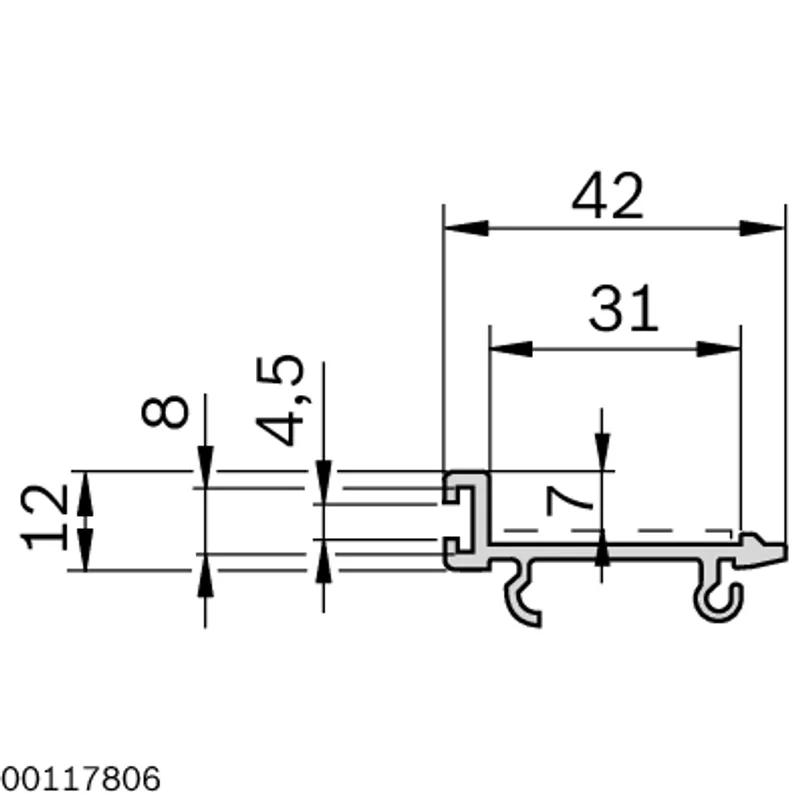 BELT GUIDE PROFILE FP2/B LE16 — photo 2 of 2