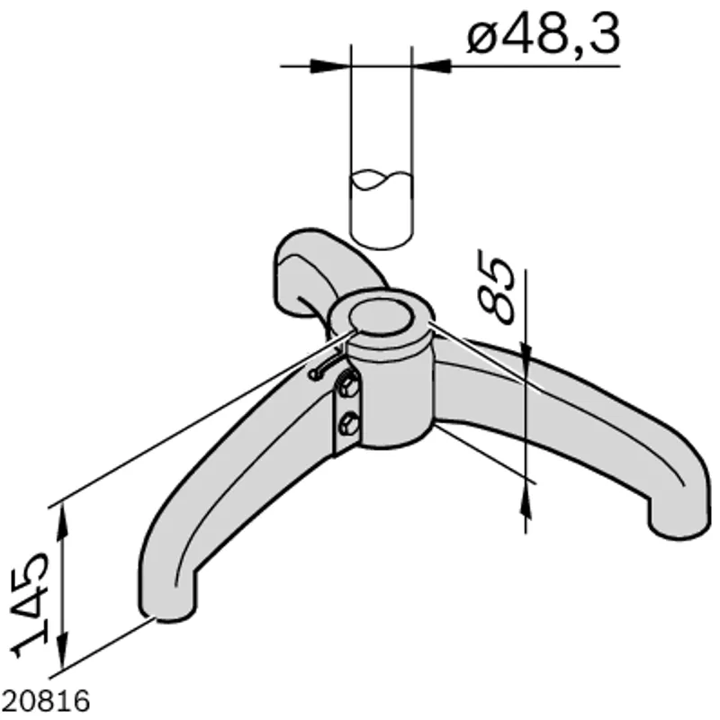 FOOT SUPPORT BASE TRIPOD — photo 3 of 3