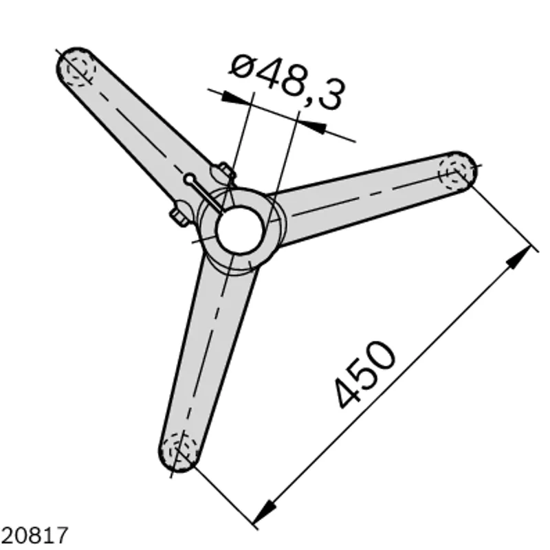 FOOT SUPPORT BASE TRIPOD — photo 2 of 3